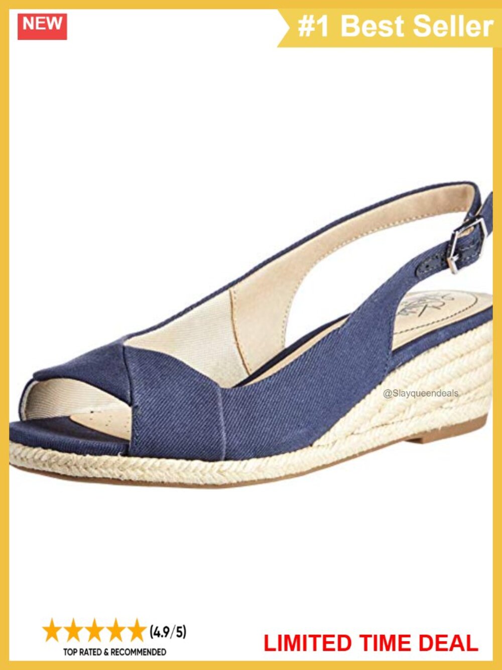 Womens Socialite Wedge Sandal Peep Toe Slingback